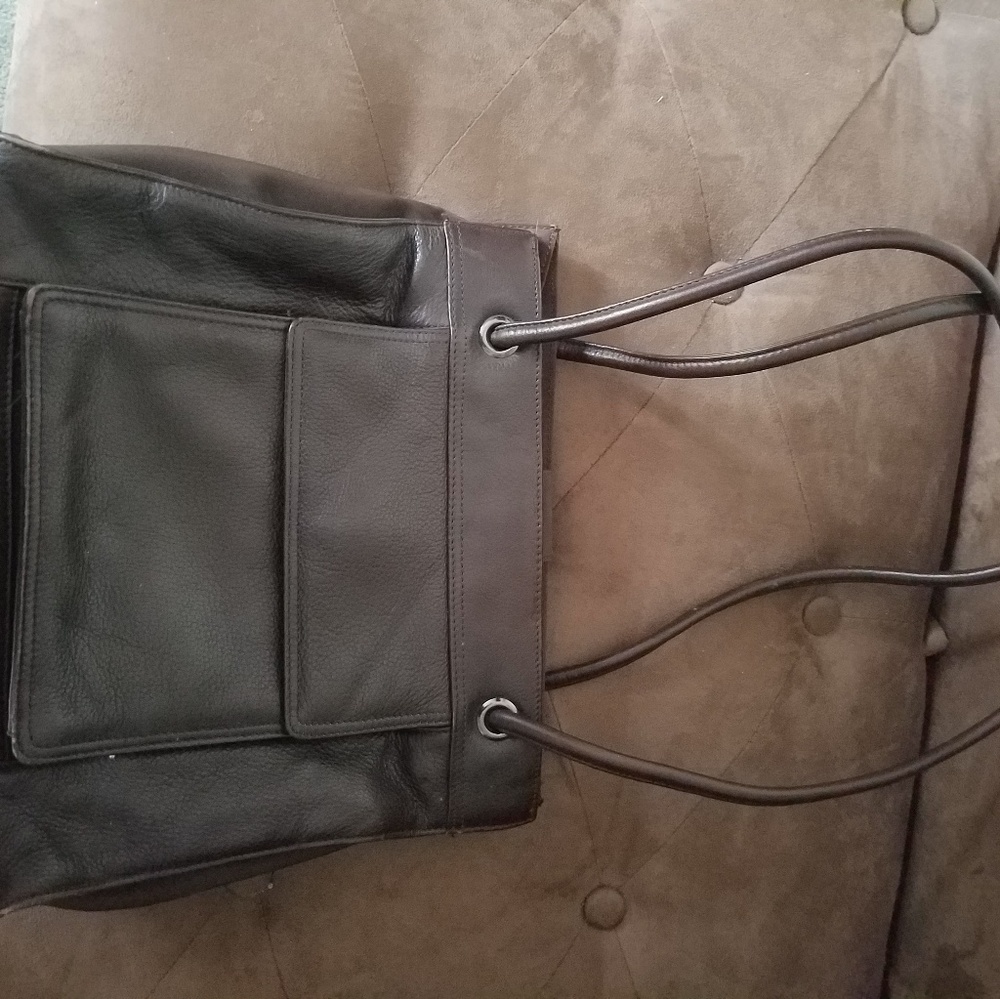 Brown leather purse
